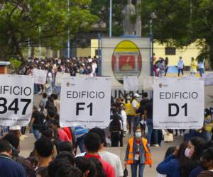 La prueba de admisión se realizará en 15 centros regionales, pero los campus de Ciudad Universitaria, Cortes y Comayagua son los que tienen mayor cantidad de aspirantes.
