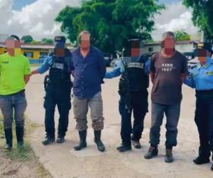 Los tres integrantes de la banda criminal identificada como Los Cazadores del Bijao fueron capturados por agentes policiales en Juticalpa, Olancho.