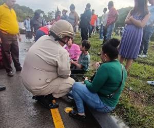 Dos de los siete heridos del accidente de rapidito en El Durazno ingresaron al Hospital Escuela.
