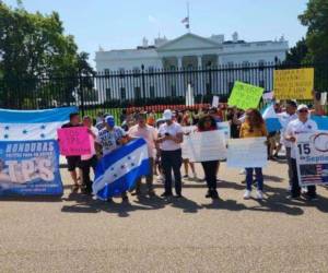 Frente a la Casa Blanca, cientos de hondureños han protestado en exigencia de la ampliación de un nuevo Estatus de Protección.
