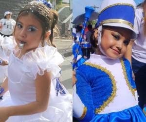 Las pequeñas palillonas se convirtieron en algunas de las protagonistas de los desfiles patrios que se desarrollan este domingo 6 de septiembre en distintos puntos de la capital.