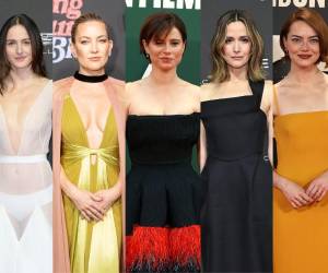 De izquierda a derecha: Renate Reinsve, Kate Hudson, Jessie Buckley, Rosa Byrne y Emma Stone.
