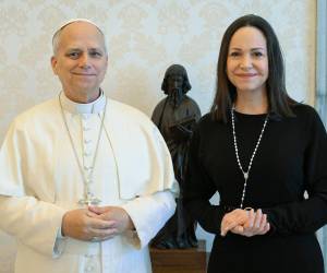 Tras su encuentro con el papa, la opositora también se ha reunido con el secretario de Estado vaticano, el cardenal Pietro Parolin, que fue nuncio en Venezuela entre 2009 y 2013.