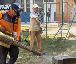 La comuna capitalina, en coordinación con COPECO y la Secretaría de Salud, comenzaron jornadas de fumigación en la colonia Los Pinos como parte de la campaña preventiva contra el dengue este sábado 21 de febrero.