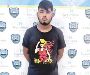 Ángel David Milla Gómez tiene 20 años de edad fue detenido por elementos de la Policía Nacional de Honduras.