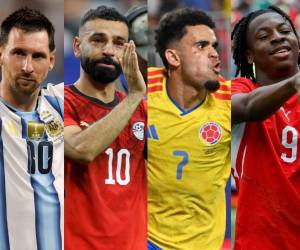 Lionel Messi, Mohamed Salah, Luis Díaz y Johan Manzambi, las grandes estrellas de la jornada mundialista del martes 07 de julio.