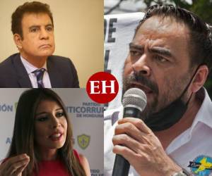 Salvador Nasralla, su esposa Iroshka y Milton Benítez.