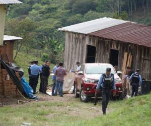 La masacre que se registró la mañana fue dentro de una vivienda en la aldea Buena Vista del municipio de Victoria, Yoro.