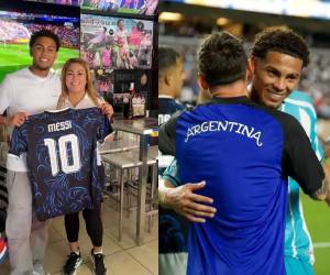 Legionario catracho sorprendió en redes sociales al presumir el regalo que le dio Lionel Messi tras el Argentina vs Honduras.