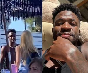 Vinicius, jugador del Real Madrid y de la Selección de Brasil, fue visto en una playa de Brasil tras haberse hecho un tratamiento que le hizo cambios en su rostro. El futbolista estuvo acompañado de su exuberante pareja y amigos.