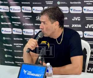 El técnico verdolaga se mostró contento tras el pitazo final.