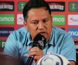Amarini Villatoro en conferencia de prensa este martes desde el estadio Nacional de Tegucigalpa.