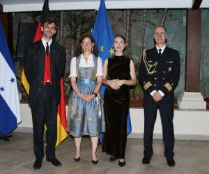 Honduras y Alemania reafirmaron sus lazos de amistad el pasado jueves durante una velada por el Día de la Unidad Alemana, celebrada en el Hotel Clarion de Tegucigalpa. Diplomáticos, empresarios, miembros de la comunidad alemana e invitados especiales se dieron cita en el festejo. A continuación, algunos de ellos.