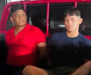 Los detenidos son un hombre de 45 años y otro de 21, ambos residentes de la aldea Las Peñitas en El Merendón.