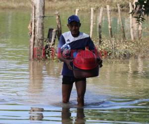 Varias comunidades del sur de Honduras están anegadas por las lluvias.