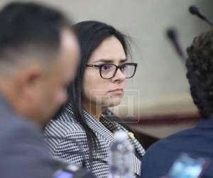 La diputada Isis Cuéllar está presente en la sesión del Congreso Nacional de este lunes 2 de febrero.