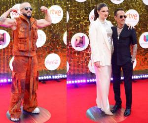 La alfombra roja de los Premios Juventud se ha convertido este jueves en una rutilante pasarela de color con mucho sabor latino por el que han pasado jóvenes promesas y talentos consagrados de la música como Elvis Crespo, Ana Mena, Marc Anthony o La Oreja de Van Gogh.