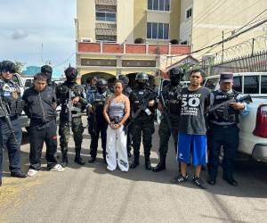 Los tres detenidos por distintas unidades de la Policía Nacional (PN) y de las Fuerzas Armadas de Honduras en el marco de las operaciones de la Agencias Nacional contra el Crimen.