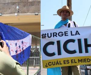 Urge la CICIH y una Honduras mejor eran algunanas de las pancartas de los trabajadores hondureños que se movilizaron este viernes para exigir mejoras salariales, empleos dignos y un freno al alto costo de la vida, en una jornada del 1 de mayo marcada por el rechazo a la precariedad laboral y la demanda de mayores garantías en salud, educación y seguridad.