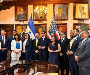 Los personeros de la Embajada de EE UU fueron recibidos en el Congreso Nacional.