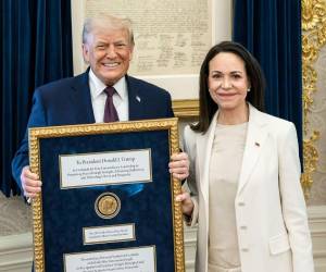 Machado agradeció públicamente al presidente Trump por las acciones que se han efectuado en Venezuela.