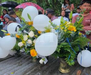 Rodeado de familiares y amiguitos fue despedido ayer el cuerpo del pequeño José Ramón.