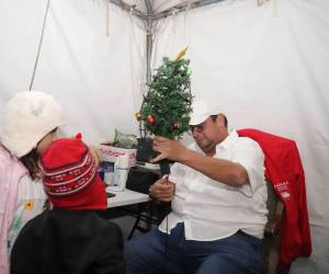 Jorge Aldana celebrará junto a su familia la Navidad estando en el interior de su campamento instalado enlas afueras del Infop.