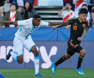 Giancarlo sacaza fue titular con la selección de Honduras en su debut con la mayor.