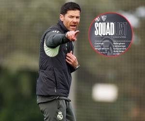 Xabi Alonso durante el último entrenamiento del Real Madrid previo al duelo contra Sevilla.