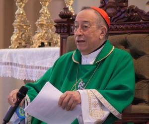 El cardenal brindó su acostumbrado mensaje dominical en Tegucigalpa.