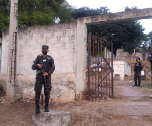 Agentes de la Policía Nacional y Militar se encuentran en las entradas de los cementerios capitalinos con el fin de brindar seguridad a las personas.