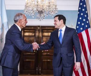 Nasry Asfura fue recibido por Marco Rubio en el Departamento de Estado de EE UU.