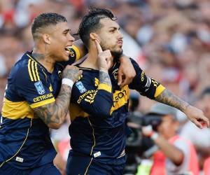 Así celebró Pardes el gol de Boca en el clásico argentino.
