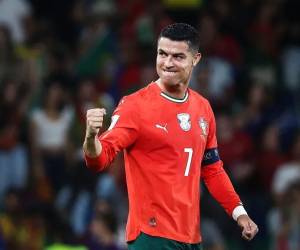 Cristiano Ronaldo celebra un gol marcado con Portugal.