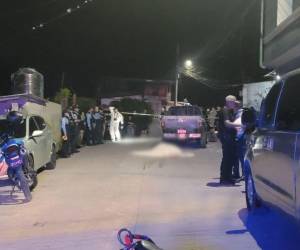 Escena donde quedó el cuerpo sin vida de <b>Maira Xiomara Sierra</b>, luego de ser atacada a disparos por.