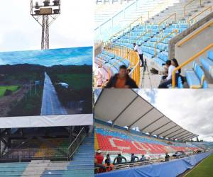 A pocas horas de la gran final entre Olimpia y Marathón, así luce el Estadio Nacional con todas las mejoras que ha recibido en los últimos meses. Grama, pantalla gigante, nueva gradería, sillas, techo, luces y más. Estas son las imágenes captadas por EL HERALDO.