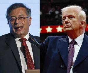 Combo de fotografías donde aparece el presidente de Colombia, Gustavo Petro y el presidente de los Estados Unidos, Donald Trump.