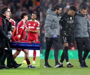 Hugo Ekitiké y Désiré Doué salieron lesionados del partido entre Liverpool y PSG.