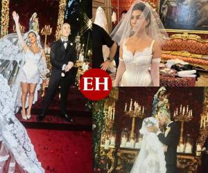 Kourtney Kardashian y Travis Barker se unieron en matrimonio religioso durante una lujosa ceremonia en Italia. La pareja celebró la recepción en un castillo frente a Portofino. Estas son las imágenes de su boda.