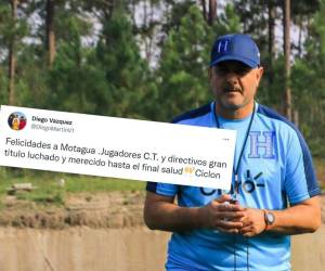 Diego Vázquez mandó un saludo de felicitación a Motagua tras ganar la Copa 18.