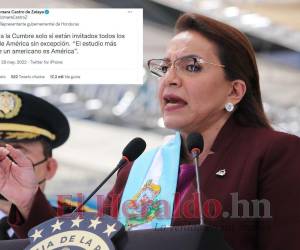 Xiomara Castro anunció su postura a través de su cuenta de Twitter.