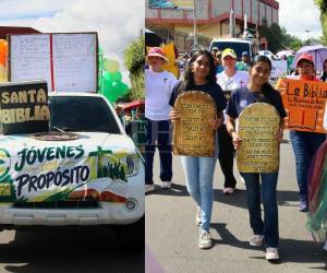 Desde tempranas horas de este domingo 27 de septiembre, cientos de capitalinos se movilizan por las calles de Tegucigalpa, para conmemorar el Día Nacional de la Biblia, en una jornada marcada por desfiles, carrozas, cantos y pancartas con mensajes bíblicos. A continuación imágenes captadas por la lente de EL HERALDO.