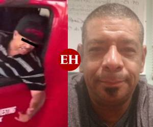 A la izquierda la imagen de Homero cuando presuntamente conducía el tráiler donde viajaban los migrantes.