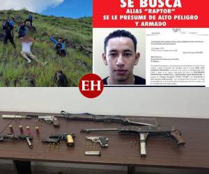 En una zona montañosa y con varias armas de fuego fue capturado alias “ El Raptor” por elementos de la Policía Nacional.
