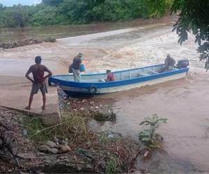 Copeco explicó que el río aumentó aproximadamente medio metro debido a las lluvias registradas en Valle, La Paz y zonas de El Salvador.