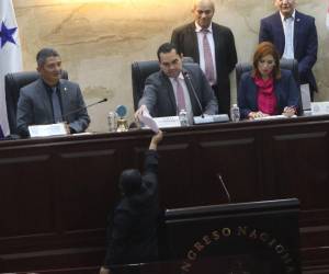 El presidente del Congreso Nacional (CN), Tomás Zambrano, junto a otros dos diputados, presentaron la moción.