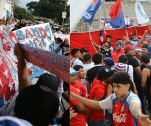 La afición que acompaña al Olimpia sorprendió al equipo previo al partido por la jornada 6 del torneo Clausura contra el Victoria