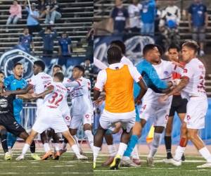 Un penoso acto se registró la noche de este 29 de marzo en Estados Unidos durante el clásico disputado entre Olimpia y Motagua. Golpes y expulsiones se dieron en el partido que debía ser una fiesta para los hondureños que residen en territorio estadounidense.