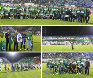 El centenario de un grande del futbol hondureño, Marathón, reunió historia, color y ambiente en el Estadio Francisco Morazán.