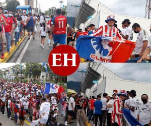 El Rey de Copas de Honduras, Olimpia, aunque no jugará en su casa, una gran multitud de aficionados ya esperan en las afueras del estadio Morazán para ingresar a ver los cuartos de final de vuelta ante el Diarangén por la Liga Concacaf.
